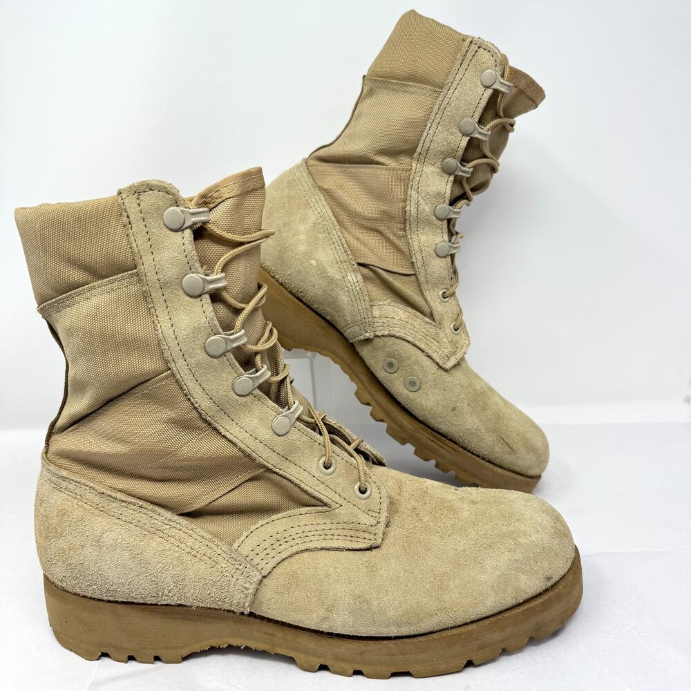 Altama Combat Boots Vibram Sole Tan Military Issue Men’s 10.5R Suede Tactical